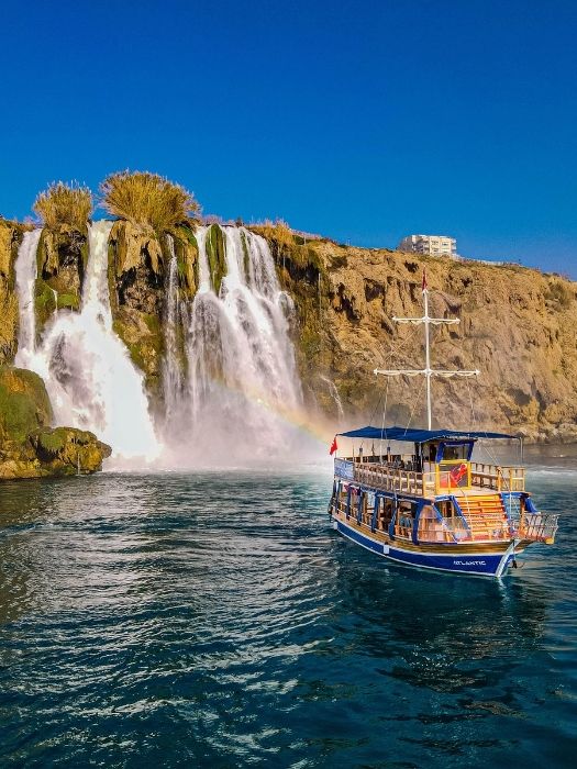 Boat trip to Lower Duden Waterfall in Antalya